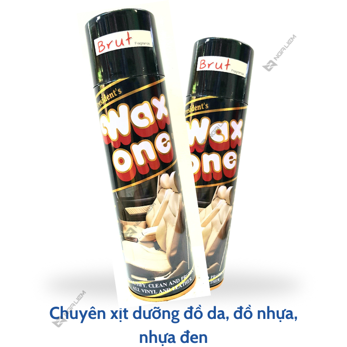 Chai xịt làm bóng da, dưỡng nhựa WAX ONE 550ml - Hàng chính hãng