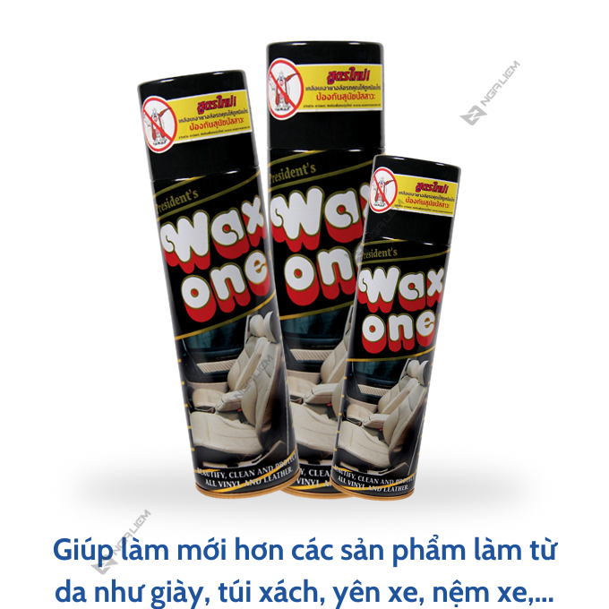 Chai xịt làm bóng da, dưỡng nhựa WAX ONE 550ml - Hàng chính hãng