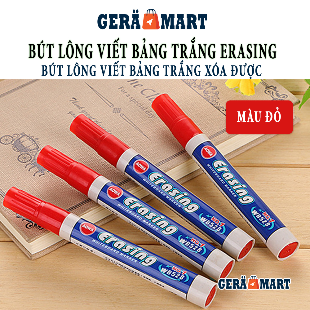Bút viết bảng trắng white board - Bút lông viết bảng Erasing chính hãng có thể xóa được - có đủ màu xanh, đen, đỏ