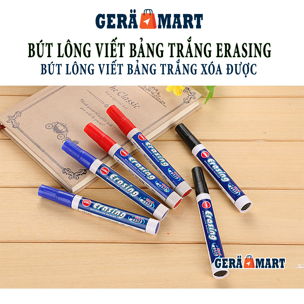 Bút viết bảng trắng white board - Bút lông viết bảng Erasing chính hãng có thể xóa được - có đủ màu xanh, đen, đỏ