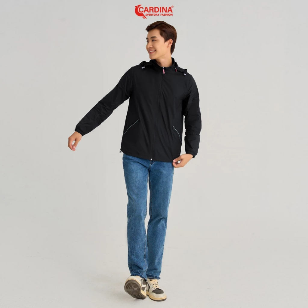 Áo Gió Nam 𝐂𝐀𝐑𝐃𝐈𝐍𝐀 2 Lớp Chất Vải Gió Cao Cấp Chống Thấm Nước Cản Gió Phong Cách Thể Thao Trẻ Trung 3GNM01
