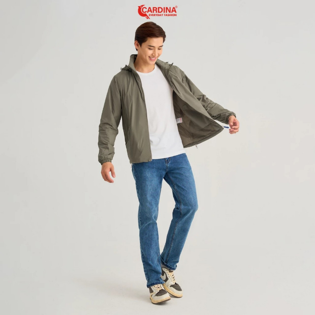 Áo Gió Nam 𝐂𝐀𝐑𝐃𝐈𝐍𝐀 2 Lớp Chất Vải Gió Cao Cấp Chống Thấm Nước Cản Gió Phong Cách Thể Thao Trẻ Trung 3GNM01
