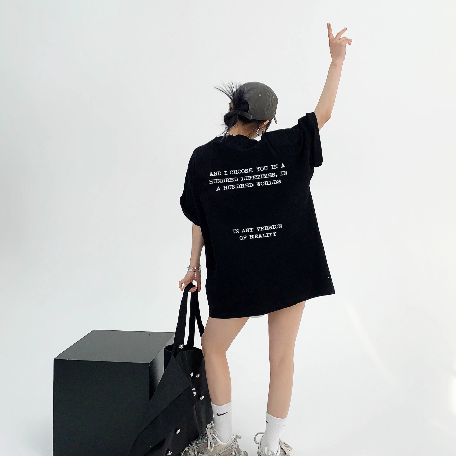 Áo thun form rộng LIMERENCE Basic logo typing vải cotton cao cấp co giãn, dày dặn Local Brand