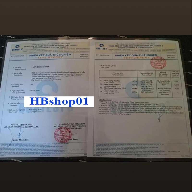 Son THIÊN NHIÊN handmade Màu Bia 12 cam cháy