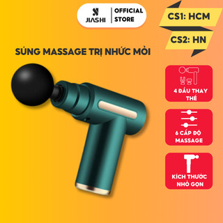 Súng Massage mini JIASHI 4 đầu 6 cấp độ thư giãn toàn thân nhanh chóng giải tỏa mệt mỏi - SMS04