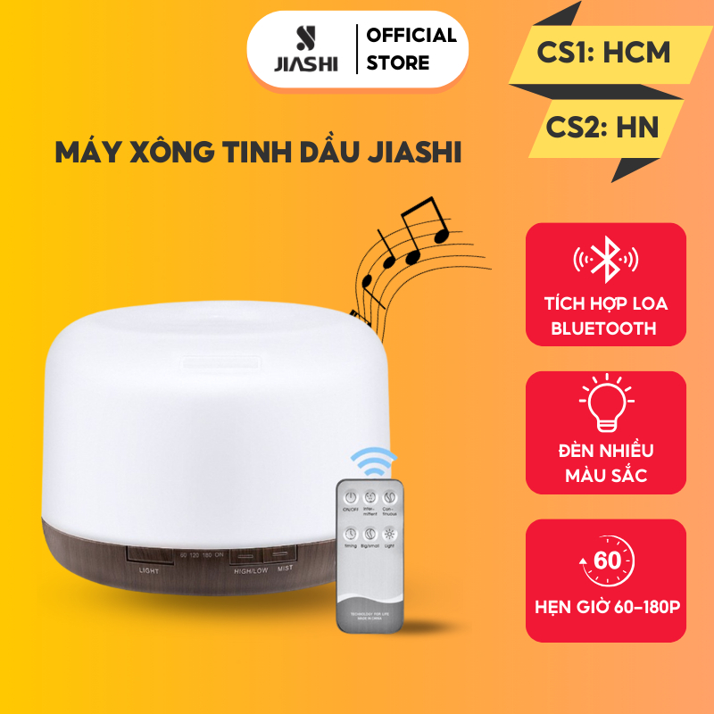 Máy xông tinh dầu tạo ẩm không khí Jiashi phun sương tích hợp loa bluetooth hẹn giờ điều khiển từ xa - MPS04