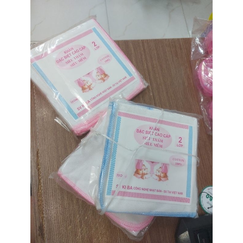 Set 10 cái Khăn xô sữa cho bé sơ sinh siêu mềm, siêu thấm