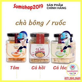 Chà bông/ ruốc cá hồi, cá lóc, tôm cho bé ăn dặm