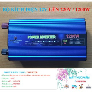 Bộ kích điện inverter 1200w 12v lên 220v