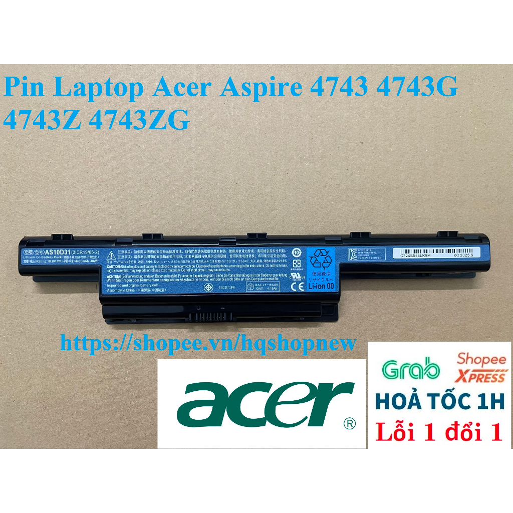 ⚡️ Pin Laptop Acer Aspire 4743 4743G 4743Z 4743ZG