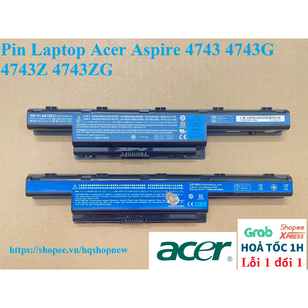 ⚡️ Pin Laptop Acer Aspire 4743 4743G 4743Z 4743ZG