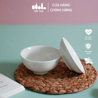 Chén chấm và dĩa chấm trắng trơn - Sứ Minh Châu