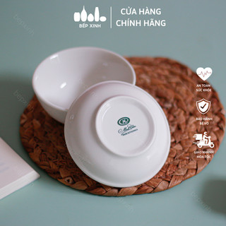 Chén chấm và dĩa chấm trắng trơn - Sứ Minh Châu