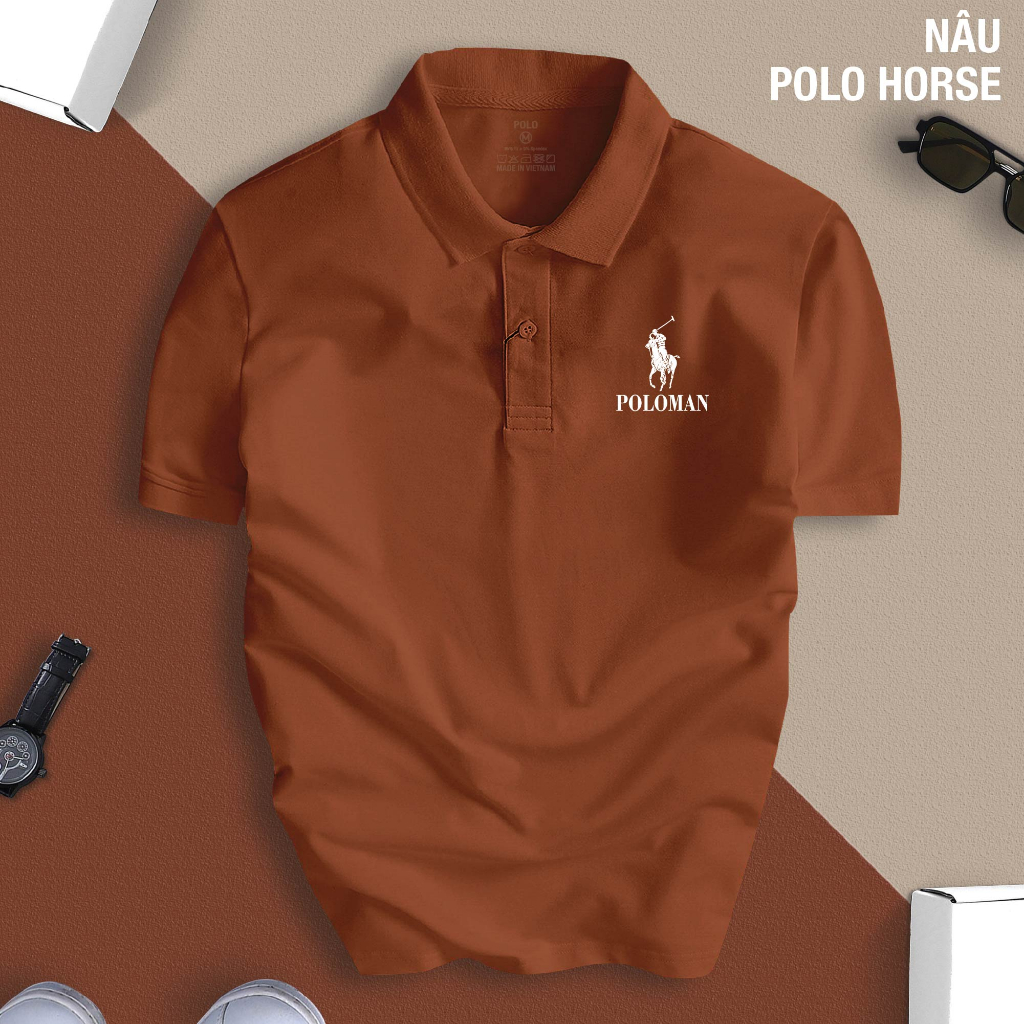 Áo Thun Polo Nam cổ bẻ POLO HORSE chất vải Cá Sấu CVC cao cấp sang trọng thanh lịch