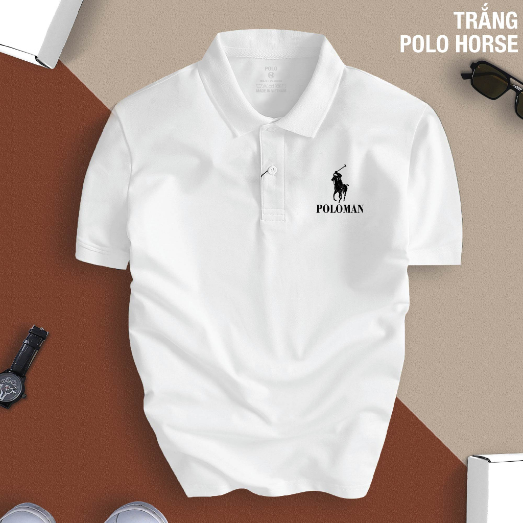 Áo Thun Polo Nam cổ bẻ POLO HORSE chất vải Cá Sấu CVC cao cấp sang trọng thanh lịch