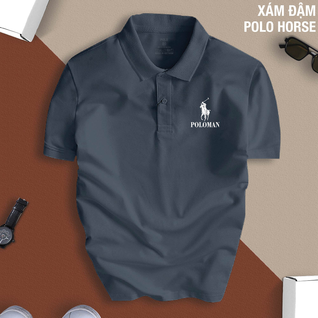 Áo Thun Polo Nam cổ bẻ POLO HORSE chất vải Cá Sấu CVC cao cấp sang trọng thanh lịch