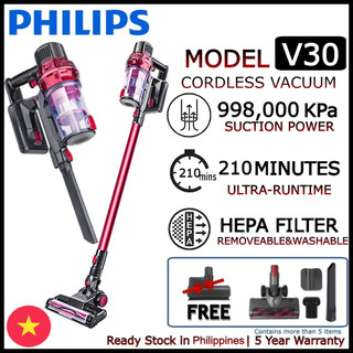 ✨PHILIPS✨Máy hút bụi không dây hút mạnh V30 PRO với đầu không dây có thể sạc lại