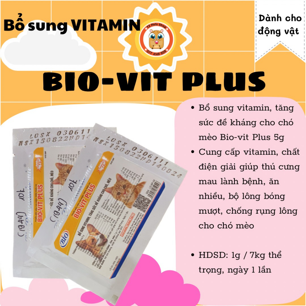 Các loại men tiêu hóa,vitamin, tiêu chảy, đẹp lông, bù nước,... dành cho chó mèo