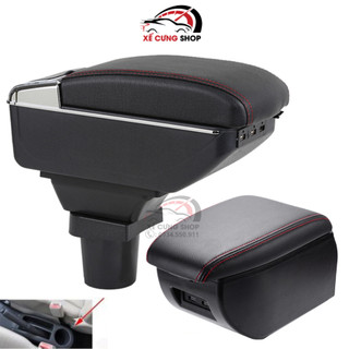 Hộp tỳ tay xe KIA MORNING cao cấp tích hợp 7 cổng sạc USB - Bảo hành 12 tháng