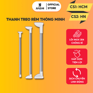 Thanh treo rèm đa năng thông minh JIASHI giá treo quần áo điều chỉnh độ dài inox 304 không gỉ không khoan tường TGT01