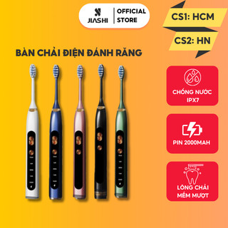 Bàn chải điện đa năng thông minh JIASHI động cơ từ tính 5 chế độ chăm sóc răng tặng kèm 4 đầu chải và cáp sạc BCD03