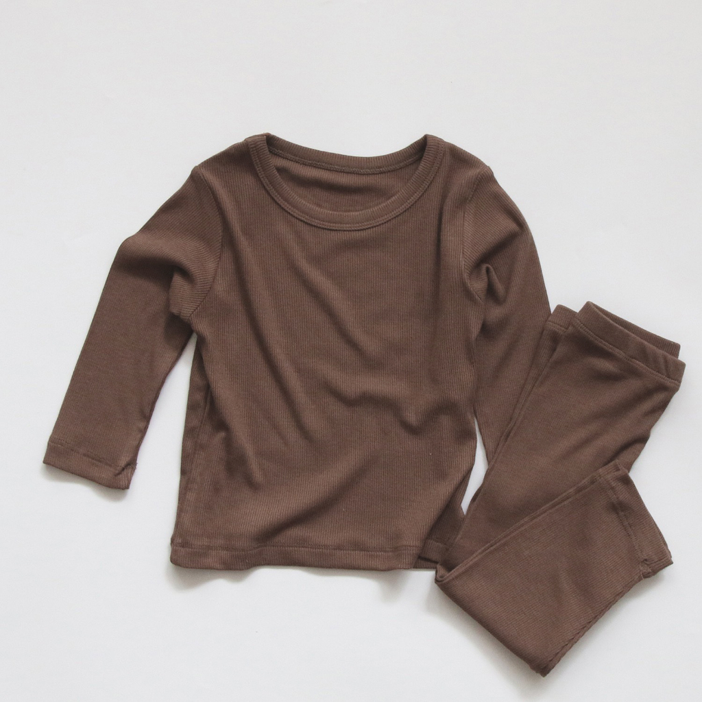 TE412 - Bộ áo + quần chất bozip xuất cho bé trai bé gái Hokiha Kid co giãn, thấm hút mồ hôi size 8-17kg