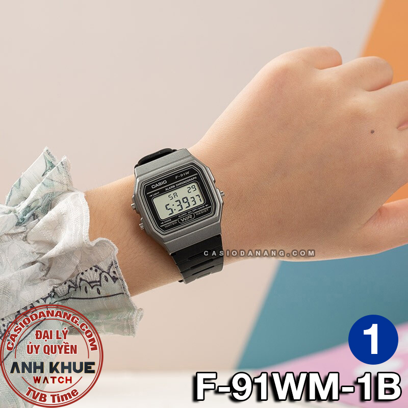 Đồng hồ unisex dây nhựa Casio chính hãng F-91 Series
