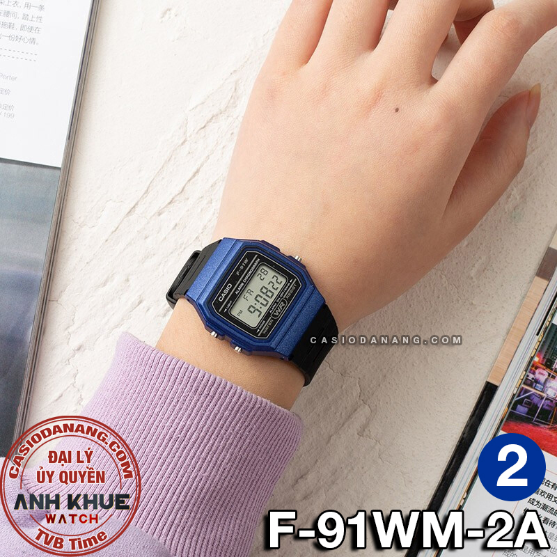 Đồng hồ unisex dây nhựa Casio chính hãng F-91 Series