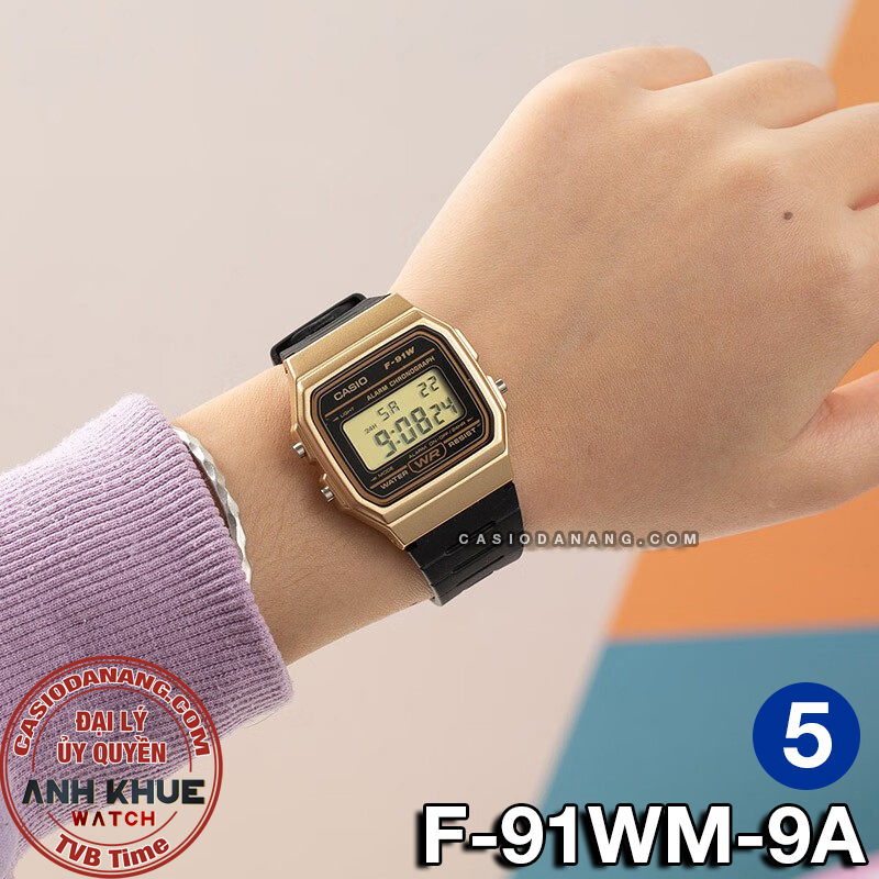 Đồng hồ unisex dây nhựa Casio chính hãng F-91 Series