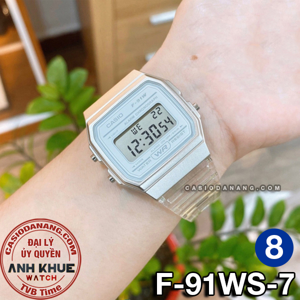 Đồng hồ unisex dây nhựa Casio chính hãng F-91 Series