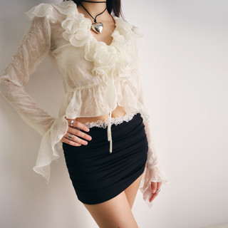 DARLING.ISM - Chân váy ôm phối ren May Skirt vải thun