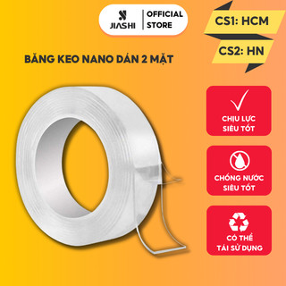 Băng keo nano JIASHI dán 2 mặt trong suốt băng dính 2 mặt đa năng cường lực-dán tường BKN01