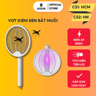 Vợt bắt muỗi kiêm đèn bắt muỗi gập gọn thông minh JIASHI 3 lớp an toàn có đèn tự động thu hút muỗi VBM03