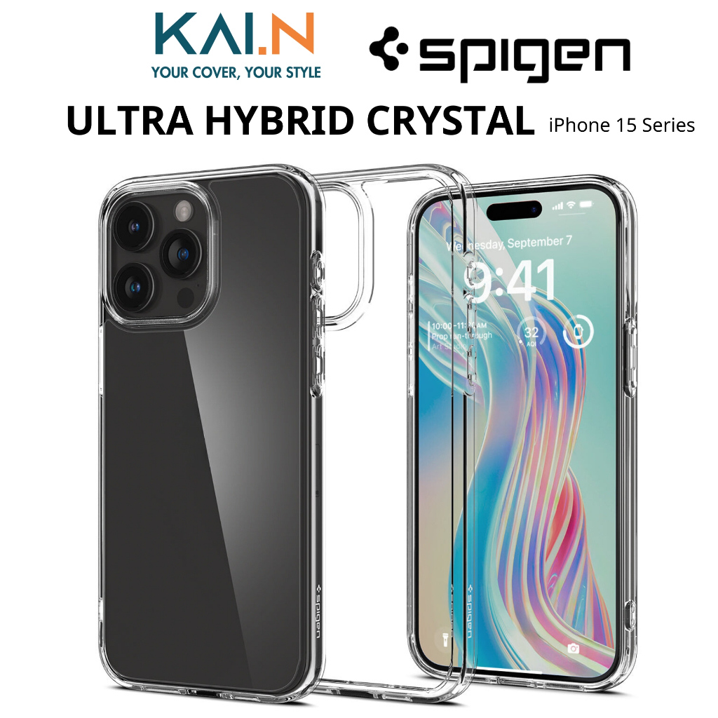 Ốp Lưng Case Spigen Dành Cho iPhone 15 Pro Max / iPhone 15 Pro / iPhone 15 Plus / iPhone 15, SPIGEN ULTRA HYBRID CRYSTAL