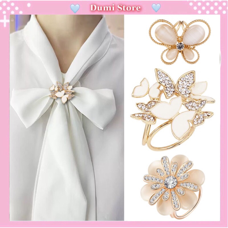 Khuy Cài Cố Định Khăn Voan Quàng Cổ Sang Trọng