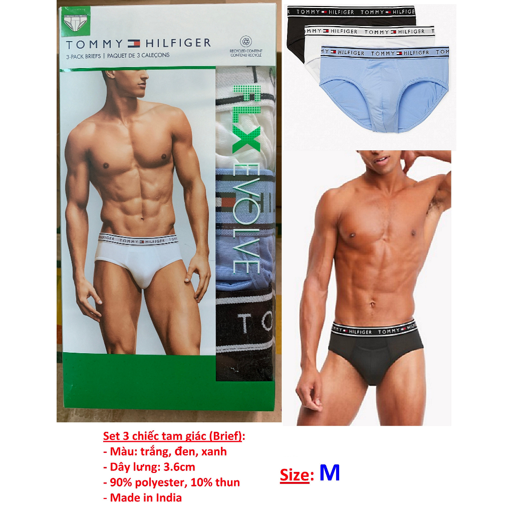 Chính hãng Mỹ - T13 M Quần lót nam Tommy Hilfiger thun lạnh tam giác