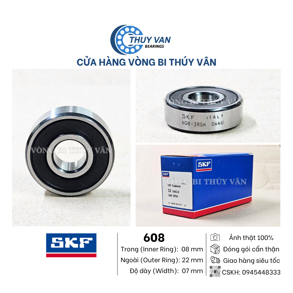 Vòng bi bạc đạn 604 605 606 607 608 609 623 624 625 626 627 628 629 634 636 637 638 639 hãng SKF