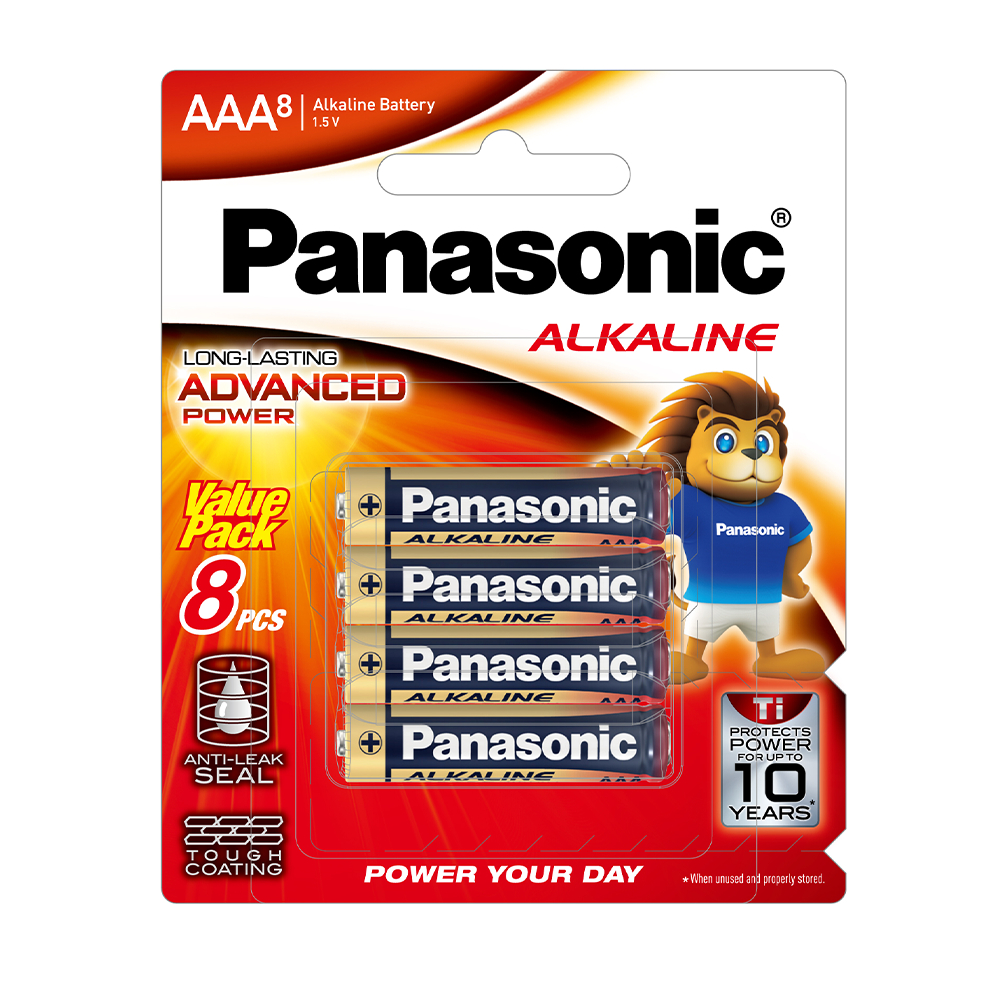 Vỉ Pin kiềm Panasonic Alkaline AAA LR03T/8B-V (8 viên) – Hàng Chính Hãng