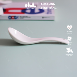 Muỗng sứ trắng trơn - Sứ Minh Châu - M05