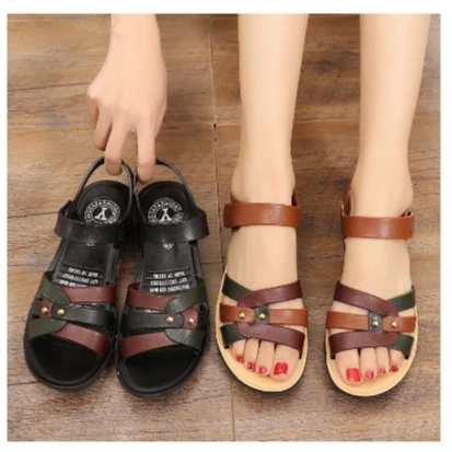 DÉP SANDAL QUAI NHỰA DẺO ĐẾ CAO SU NỮ CAO 3CM