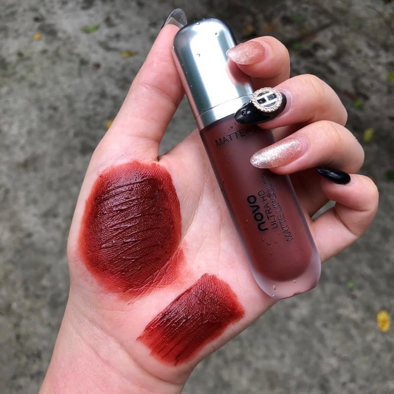 Son Kem Lì Novo Mập Đỏ Nâu 08 Chính Hãng Mềm Mịn Môi