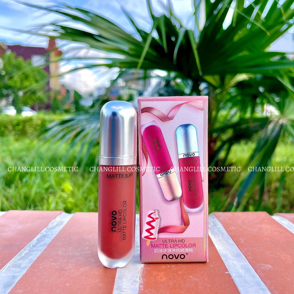 Son Kem Lì Novo Mập Đỏ Nâu 08 Chính Hãng Mềm Mịn Môi