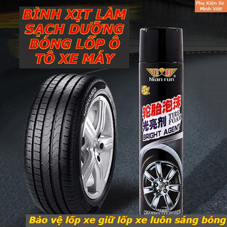 Xịt bóng lốp ô tô - chai xịt làm sạch bảo dưỡng bóng lốp ô tô cao cấp dung tích 650ml