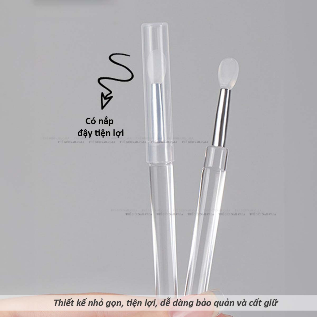 Cọ silicol chà tráng gương - cọ chà silicol thay thế các loại bông mút, sạch sẽ dễ lau chùi có nắp đậy