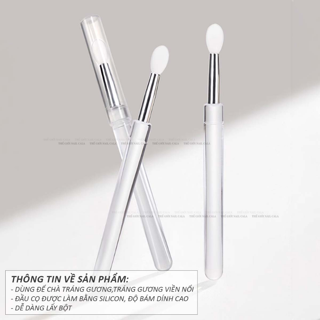 Cọ silicol chà tráng gương - cọ chà silicol thay thế các loại bông mút, sạch sẽ dễ lau chùi có nắp đậy