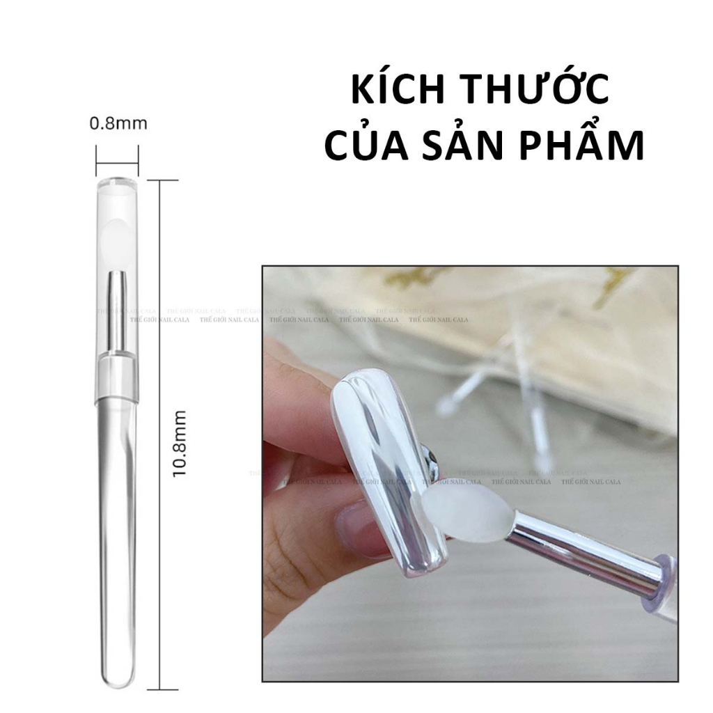 Cọ silicol chà tráng gương - cọ chà silicol thay thế các loại bông mút, sạch sẽ dễ lau chùi có nắp đậy