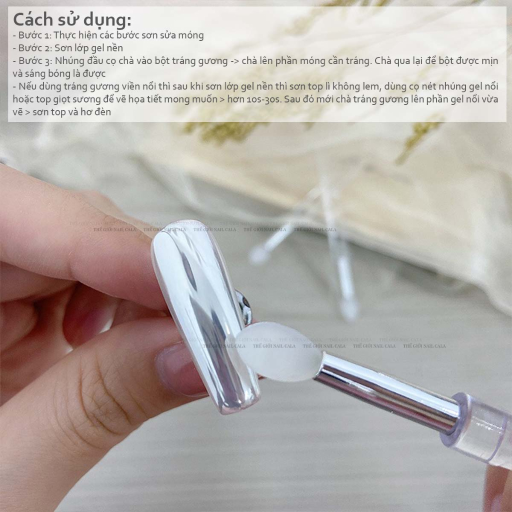 Cọ silicol chà tráng gương - cọ chà silicol thay thế các loại bông mút, sạch sẽ dễ lau chùi có nắp đậy