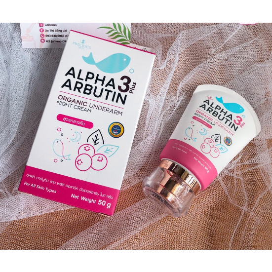 Kem Dưỡng Trắng Giảm Thâm Nách Precious Skin Alpha Arbutin Organic Underarm Whitening Cream 50g Chính Hãng Thái Lan