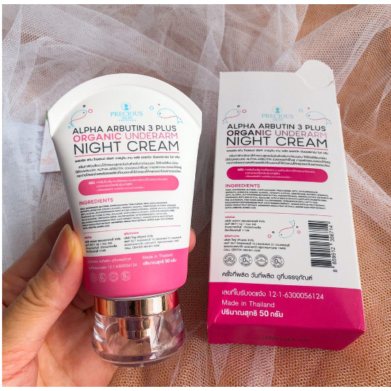 Kem Dưỡng Trắng Giảm Thâm Nách Precious Skin Alpha Arbutin Organic Underarm Whitening Cream 50g Chính Hãng Thái Lan