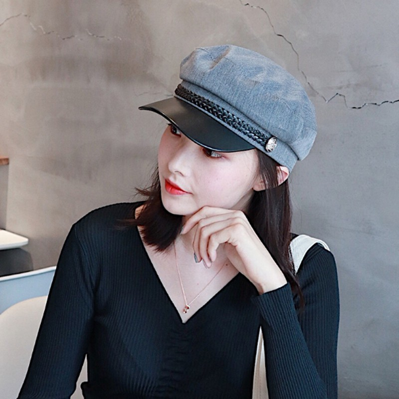 Mũ Beret Phong Cách Thủy Thủ Cá Tính Cho Nữ, Mũ Nồi Thời Trang Có Dây Chỉnh Size Mũ